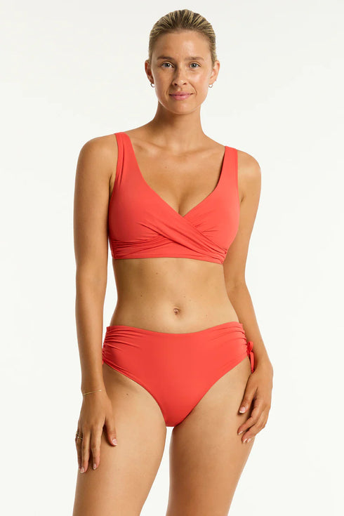 Sea Level Essentials Cross Front Bra Top